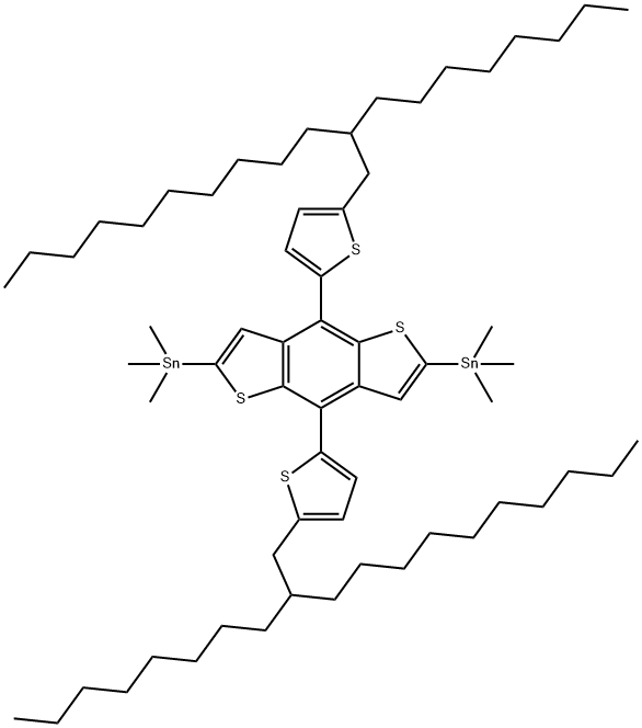 Stannane, 1,1'-[4,8-bis[5-(2-octyldodecyl)-2-thienyl]benzo[1,2-b:4,5-b']dithiophene-2,6-diyl]bis[1,1,1-trimethyl- Structure