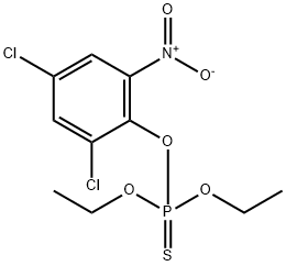 Phosphorothioic acid, O-(2,4-dichloro-6-nitrophenyl) O,O-diethyl ester 化学構造式