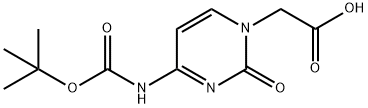 N4-Boc-cytosin-1-yl acetic acid Struktur