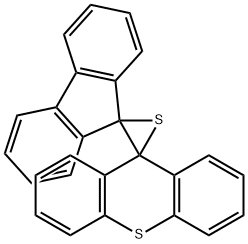 Dispiro[9H-fluorene-9,2'-thiirane-3',9''-[9H]thioxanthene] (9CI) 化学構造式