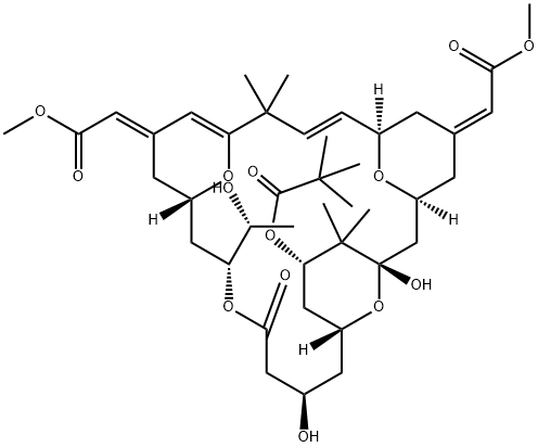 Propanoic acid, 2,2-dimethyl-, (1S,3S,5Z,7R,8E,13E,15S,17R,21R,23R,25S)-1,21-dihydroxy-17-(1R)-1-hydroxyethyl-5,13-bis(2-methoxy-2-oxoethylidene)-10,10,26,26-tetramethyl-19-oxo-18,27,28,29-tetraoxatetracyclo21.3.1.13,7.111,15nonacosa-8,11-dien-25-yl ester|