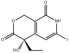 1H-Pyrano[3,4-c]pyridine-3,8(4H,7H)-dione, 4-ethyl-4-hydroxy-6-iodo-, (4S)- 化学構造式