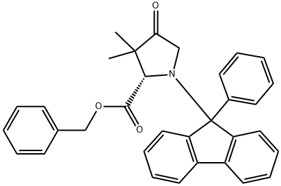 L-Proline, 3,3-dimethyl-4-oxo-1-(9-phenyl-9H-fluoren-9-yl)-, phenylmethyl ester