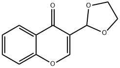 4H-1-Benzopyran-4-one, 3-(1,3-dioxolan-2-yl)- Structure