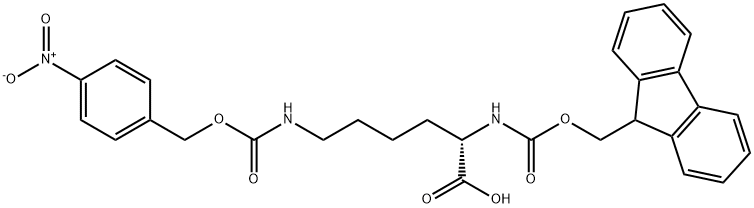 L-赖氨酸,N2-[(9H-芴-9-基甲氧基)羰基]-N6-[(4-硝基苯基)甲氧基]羰基]-, 174653-61-3, 结构式