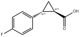 rac-(1R,2R)-2-(4-fluorophenyl)cyclopropane-1-carboxylic acid Structure