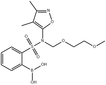 B-[2-[[(3,4-dimethyl-5-isoxazolyl)[(2-methoxyethoxy)methyl]amino]sulfonyl]phenyl] 化学構造式