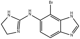 1H-Benzimidazol-6-amine, 7-bromo-N-(4,5-dihydro-1H-imidazol-2-yl)-,177843-19-5,结构式