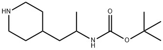 Carbamic acid, N-[1-methyl-2-(4-piperidinyl)ethyl]-, 1,1-dimethylethyl ester Structure