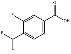 Benzoic acid, 4-(difluoromethyl)-3-fluoro- 化学構造式