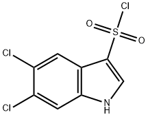5,6-二氯1H吲哚-3-磺酰氯 结构式