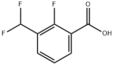 3-(difluoromethyl)-2-fluorobenzoic Acid 化学構造式