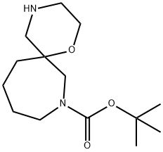 1-Oxa-4,8-diazaspiro[5.6]dodecane-8-carboxylic acid, 1,1-dimethylethyl ester Structure