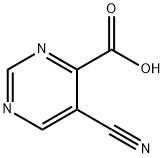 4-Pyrimidinecarboxylic acid, 5-cyano- Structure