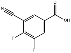 3-cyano-4,5-difluorobenzoic acid Struktur