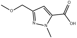 1H-Pyrazole-5-carboxylic acid, 3-(methoxymethyl)-1-methyl- Struktur