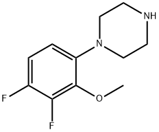 1-(3,4-difluoro-2-methoxyphenyl)piperazine Structure