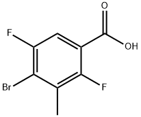 4-溴-2,5-二氟-3-甲基苯甲酸, 178444-98-9, 结构式