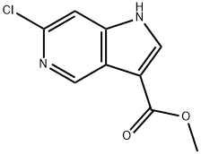 1H-Pyrrolo[3,2-c]pyridine-3-carboxylic acid, 6-chloro-, methyl ester 化学構造式