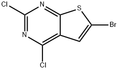 Thieno[2,3-d]pyrimidine, 6-bromo-2,4-dichloro- 化学構造式