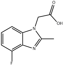 2-(4-氟-2-甲基-1H-苯并[D]咪唑-1-基)乙酸, 1784835-70-6, 结构式