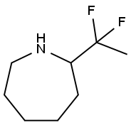 1H-Azepine, 2-(1,1-difluoroethyl)hexahydro- Structure