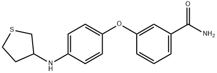 3-{4-[(thiolan-3-yl)amino]phenoxy}benzamide Structure