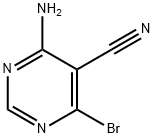 5-Pyrimidinecarbonitrile, 4-amino-6-bromo- Struktur