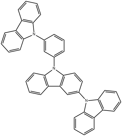 3,9'-Bi-9H-carbazole, 9-[3-(9H-carbazol-9-yl)phenyl]- 化学構造式