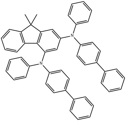 9H-Fluorene-2,4-diamine, N2,N4-bis([1,1'-biphenyl]-4-yl)-9,9-dimethyl-N2,N4-diphenyl- Structure
