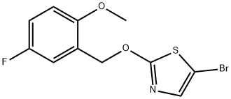 5-bromo-2-[(5-fluoro-2-methoxyphenyl)methoxy]-1,3-thiazole Structure