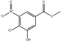 Methyl 4-chloro-3-hydroxy-5-nitrobenzoate 化学構造式