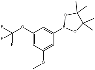 1,3,2-Dioxaborolane, 2-[3-methoxy-5-(trifluoromethoxy)phenyl]-4,4,5,5-tetramethyl- Struktur