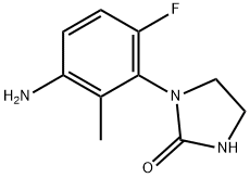 1-(3-amino-6-fluoro-2-methylphenyl)imidazolidin-2-one 化学構造式