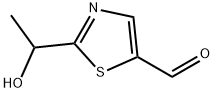 2-(1-hydroxyethyl)-1,3-thiazole-5-carbaldehyde Struktur