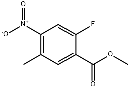 Methyl 2-fluoro-5-methyl-4-nitrobenzoate Struktur