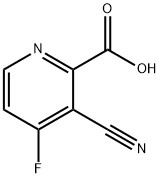 2-Pyridinecarboxylic acid, 3-cyano-4-fluoro- Struktur