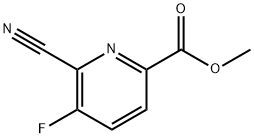 6-Cyano-5-fluoro-pyridine-2-carboxylic acid methyl ester Struktur