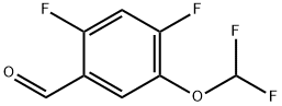 5-(difluoromethoxy)-2,4-difluorobenzaldehyde, 1803790-11-5, 结构式