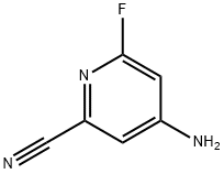 2-Pyridinecarbonitrile, 4-amino-6-fluoro- Struktur