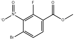 4-溴-2-氟-3-硝基苯甲酸甲酯 结构式
