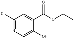 4-Pyridinecarboxylic acid, 2-chloro-5-hydroxy-, ethyl ester 化学構造式