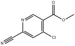 3-Pyridinecarboxylic acid, 4-chloro-6-cyano-, methyl ester Struktur