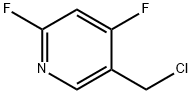 PYRIDINE, 5-(CHLOROMETHYL)-2,4-DIFLUORO- 结构式