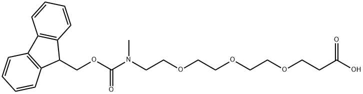 FMOC-N-甲基-三聚乙二醇-丙酸,1807518-77-9,结构式