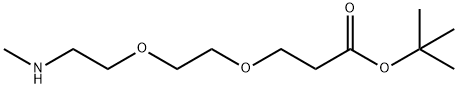 メチルアミノ-PEG2-T-ブチルエステル 化学構造式