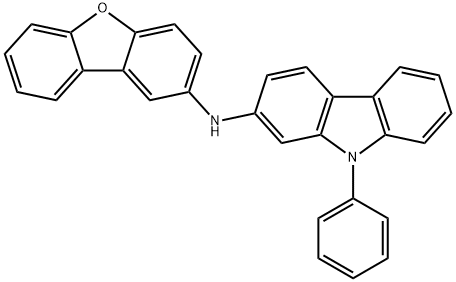 9H-Carbazol-2-amine, N-2-dibenzofuranyl-9-phenyl- 化学構造式