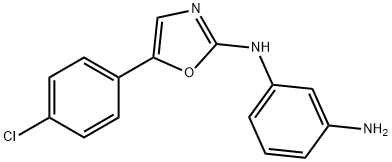 1,3-Benzenediamine, N1-[5-(4-chlorophenyl)-2-oxazolyl]- 化学構造式