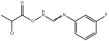 [amino(3-fluorophenyl)methylidene]amino 2-chloropropanoate 化学構造式