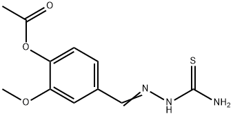 4-[2-(aminocarbonothioyl)carbonohydrazonoyl]-2-methoxyphenyl acetate,181149-46-2,结构式